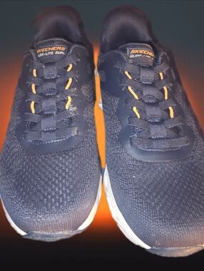 Skechers Navy Slip-On Memory Foam Shoe